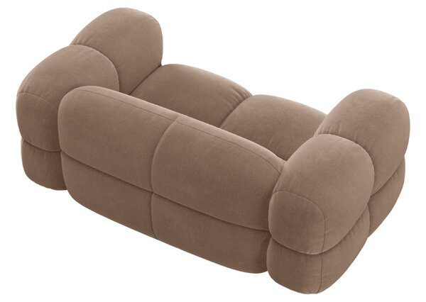 -25 % Dny MOMENTI– Cosmopolitan Design Tmavě béžová sametová dvoumístná pohovka Loretto 180 cm