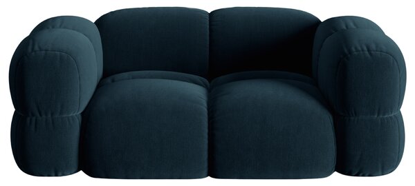 -25 % Dny MOMENTI– Cosmopolitan Design Tmavě modrá sametová dvoumístná pohovka Loretto 180 cm