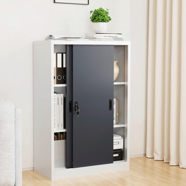 SKŘÍŇ NA ŠANONY, antracitová, bílá, 80/120/40 cm MID.YOU - Online Only kancelářský nábytek, Online Only