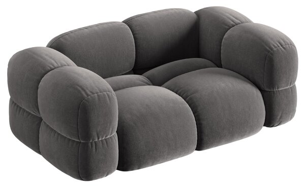 -25 % Dny MOMENTI– Cosmopolitan Design Šedá sametová dvoumístná pohovka Loretto 180 cm