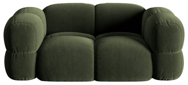 -25 % Dny MOMENTI– Cosmopolitan Design Zelená sametová dvoumístná pohovka Loretto 180 cm