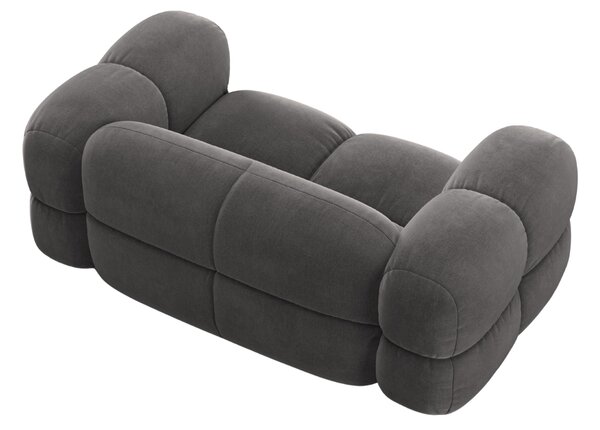 -25 % Dny MOMENTI– Cosmopolitan Design Šedá sametová dvoumístná pohovka Loretto 180 cm
