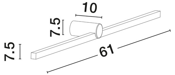 Nova Luce Bílé kovové nástěnné LED světlo Breggo 61 cm