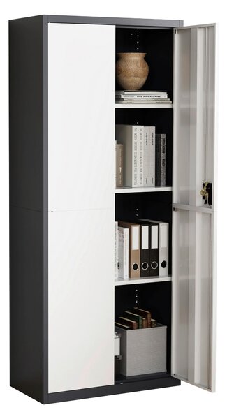 SKŘÍŇ NA ŠANONY, antracitová, bílá, 80/180/40 cm MID.YOU - Online Only kancelářský nábytek, Online Only
