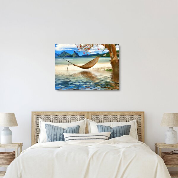 Skleněný obraz - Relax na pláži (70x50 cm)