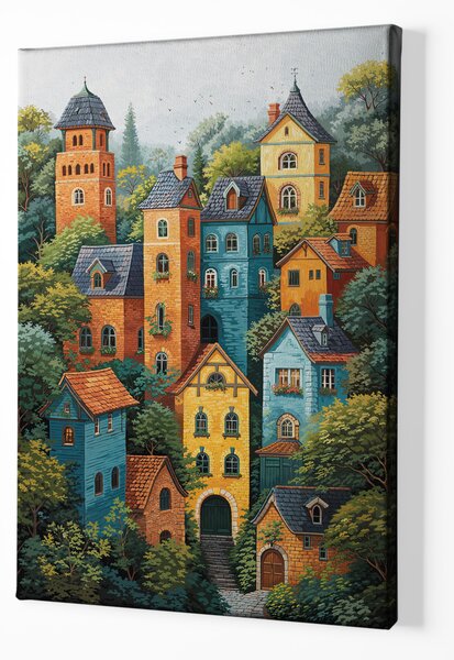 Obraz na plátně - Strmé kopce Duvionu FeelHappy.cz Velikost obrazu (šířka x výška): 30 x 40 cm