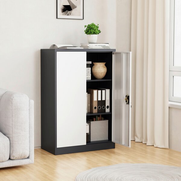 SKŘÍŇ NA ŠANONY, antracitová, bílá, 80/120/40 cm MID.YOU - Online Only kancelářský nábytek, Online Only