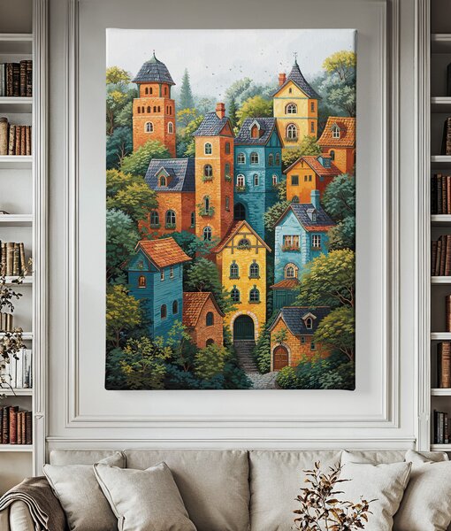 Obraz na plátně - Strmé kopce Duvionu FeelHappy.cz Velikost obrazu (šířka x výška): 30 x 40 cm