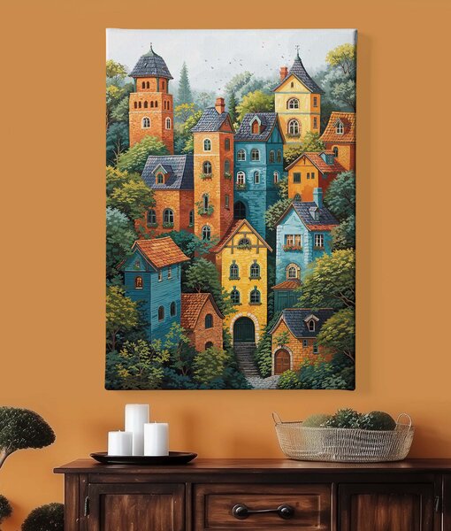 Obraz na plátně - Strmé kopce Duvionu FeelHappy.cz Velikost obrazu (šířka x výška): 30 x 40 cm