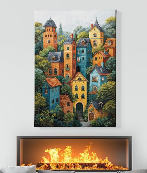 Obraz na plátně - Strmé kopce Duvionu FeelHappy.cz Velikost obrazu (šířka x výška): 30 x 40 cm