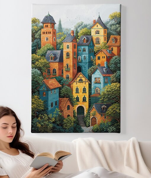 Obraz na plátně - Strmé kopce Duvionu FeelHappy.cz Velikost obrazu (šířka x výška): 30 x 40 cm