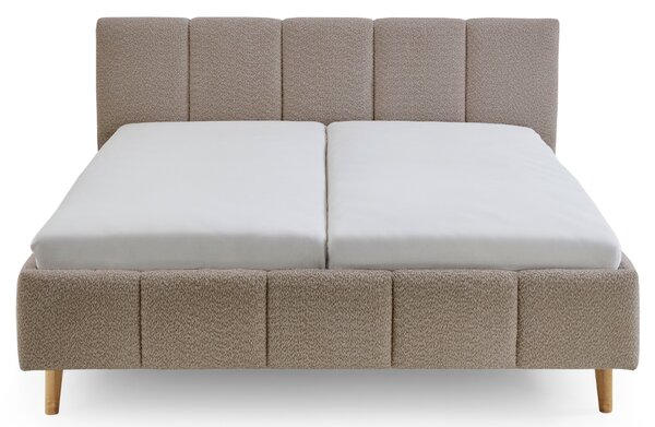 Meise Möbel Béžová dvoulůžková postel Alva 160 x 200 cm s úložným prostorem