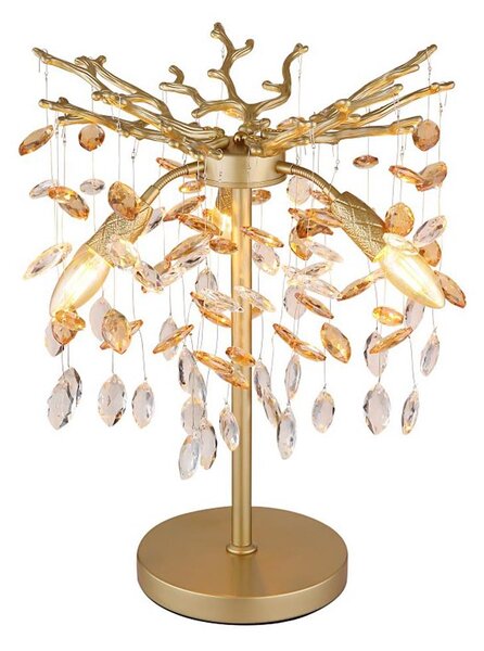 Globo 64138TG - Stolní lampa QUEENA 3xE14/40W/230V zlatá