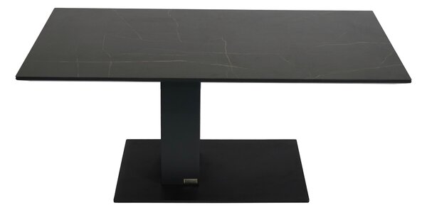 KONFERENČNÍ STOLEK, antracitová, černá, kov, keramika, kompozitní dřevo, 110/59/47-66 cm Dieter Knoll - Konferenční stolky