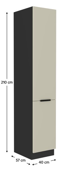 Kondela Potravinová skříň Araka 40 DK-210 2F - kašmír/černá