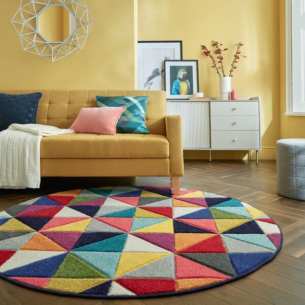Flair Rugs 160x160 (průměr) kruh Kusový koberec Spectrum Samba Multi kruh, vícebarevná, ložnice