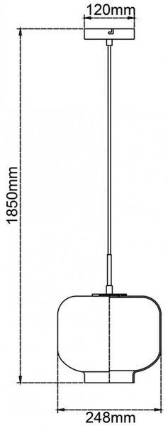 Brilliant 99719/93 Závěsné svítidlo KLEON kouřové sklo,černé, průměr 248mm