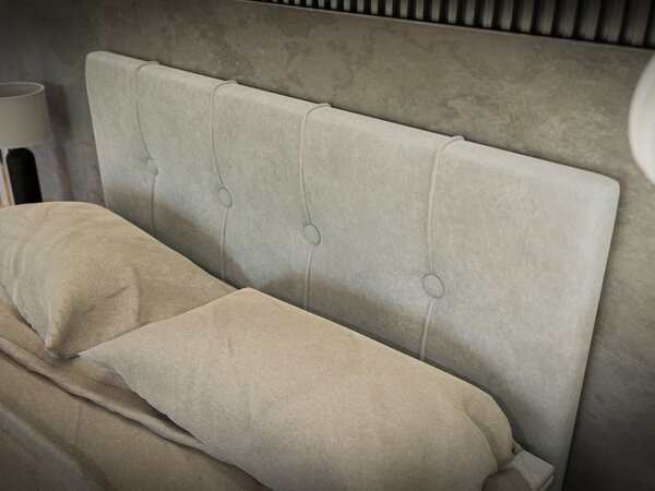 Jednolůžková boxspring postel 120 cm Luffy (světle šedá) (s matrací a úl. prostorem)