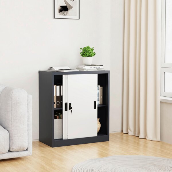 SKŘÍŇ NA ŠANONY, antracitová, bílá, 80/90/40 cm MID.YOU - Online Only kancelářský nábytek, Online Only