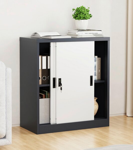 SKŘÍŇ NA ŠANONY, antracitová, bílá, 80/90/40 cm MID.YOU - Online Only kancelářský nábytek, Online Only