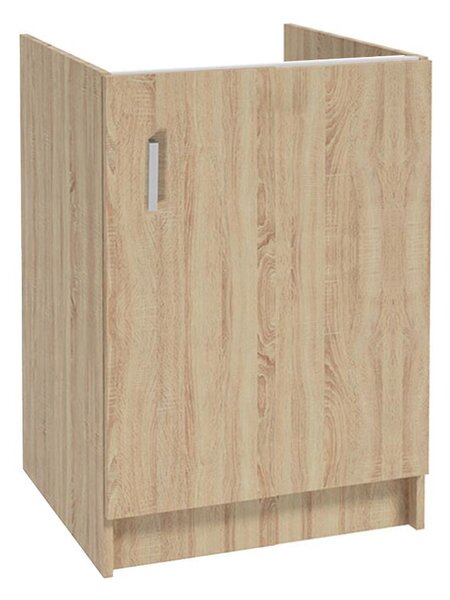 Stamar | Kuchyňská skříňka, s dřezem, bílá, stojící, 60 cm, flexibilní baterie béžová, sifonová