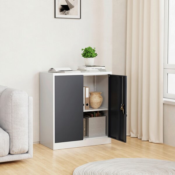 SKŘÍŇ NA ŠANONY, antracitová, bílá, 80/90/40 cm MID.YOU - Online Only kancelářský nábytek, Online Only
