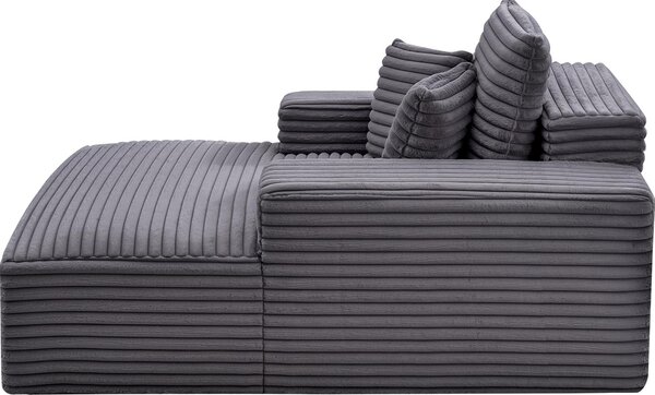 SucceBuy rozkládací lehátko 124 cm, čalouněná rozkládací pohovka s polštáři a područkami, rozkládací pohovka s pohodlným sedákem do obývacího pokoje a ložnice, křeslo z elastické pěny