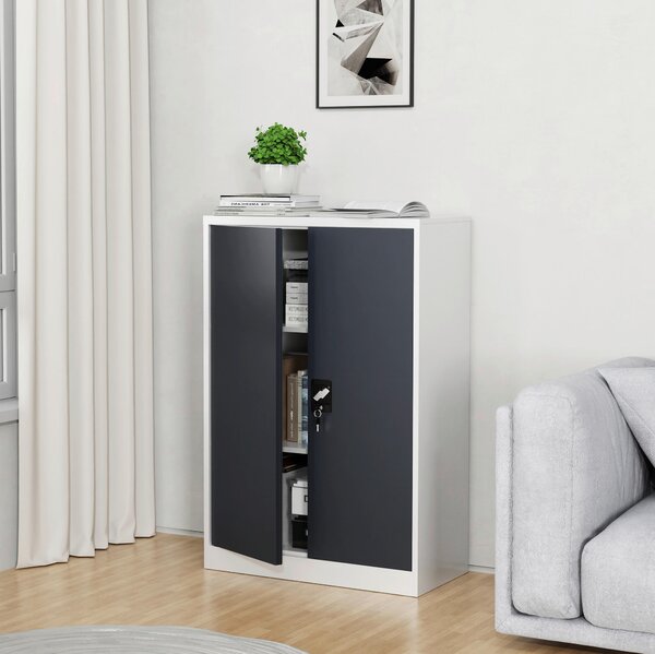 SKŘÍŇ NA ŠANONY, antracitová, bílá, 80/120/40 cm MID.YOU - Online Only kancelářský nábytek, Online Only