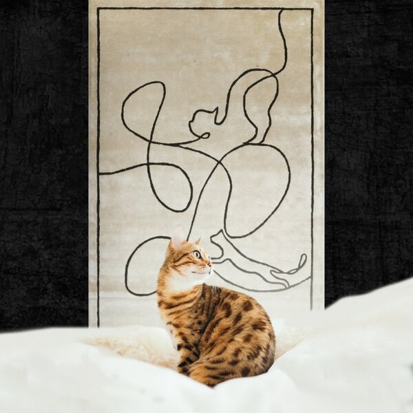 Fargotex Béžový koberec Cats 160 x 230 cm