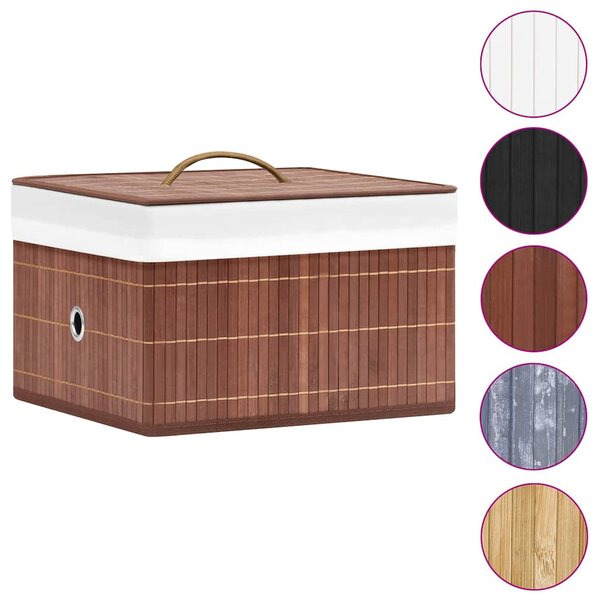 Bambusové úložné boxy 4 ks hnědé 320768