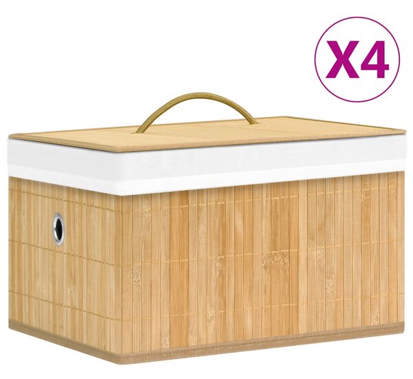 Bambusové úložné boxy 4 ks 320765