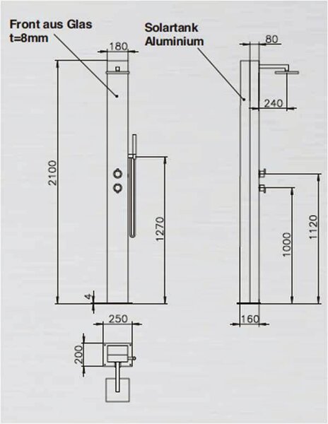 Ideal G.Eichenwald Solární sprcha Kuba 707053