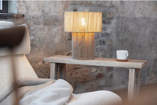 Stolní lampa v přírodní barvě se stínidlem z juty (výška 38 cm) Soga – Markslöjd