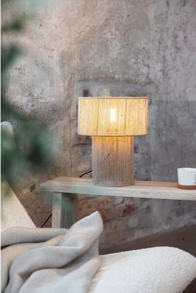 Stolní lampa v přírodní barvě se stínidlem z juty (výška 38 cm) Soga – Markslöjd