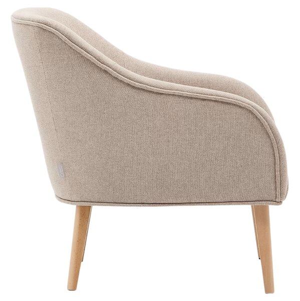 Béžové čalouněné křeslo Kave Home Bobly