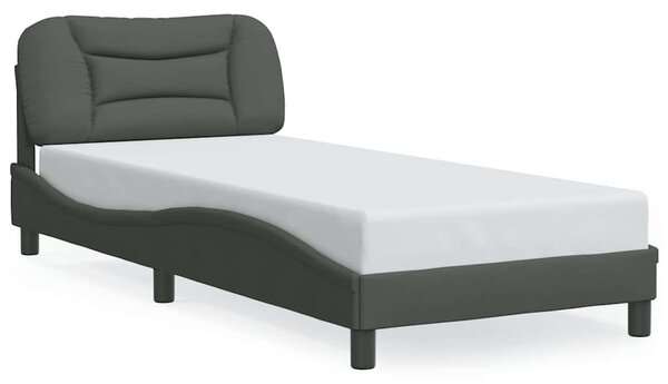 Rám postele bez matrace Hvar tmavě šedý 90 x 200 cm textil 3207745