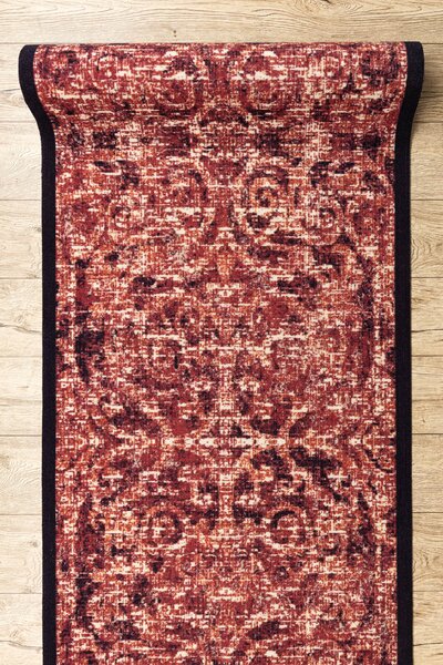 Associated Weavers Běhoun pogumovaný DIGITAL - CLASSIC Ornament bordó béžový Šíře: 65 cm