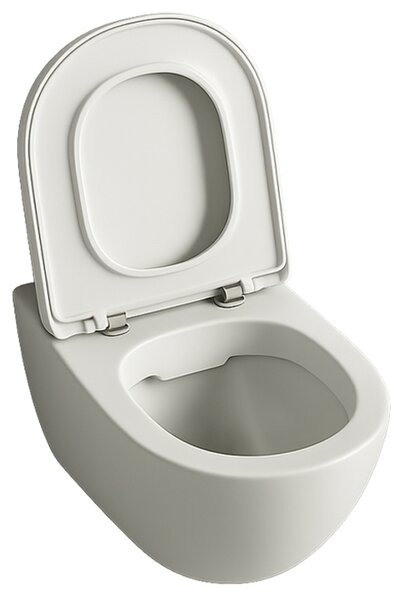 Wc mísa bez okraje volně stojící duroplastová keramická vířivá splachovací 49 cm
