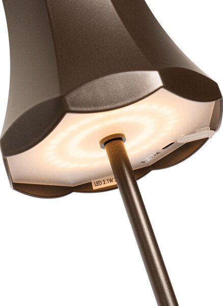 Sada 2 retro stolních lamp tmavě bronzová dobíjecí IP44 - Granny