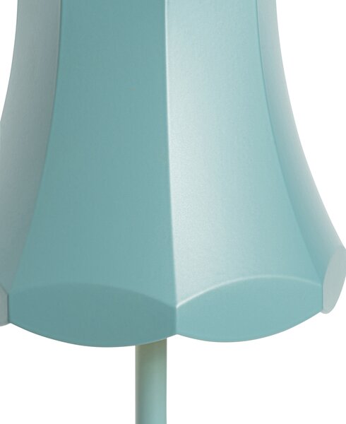 Sada 2 retro stolních lamp minerální modrá dobíjecí IP44 - Granny