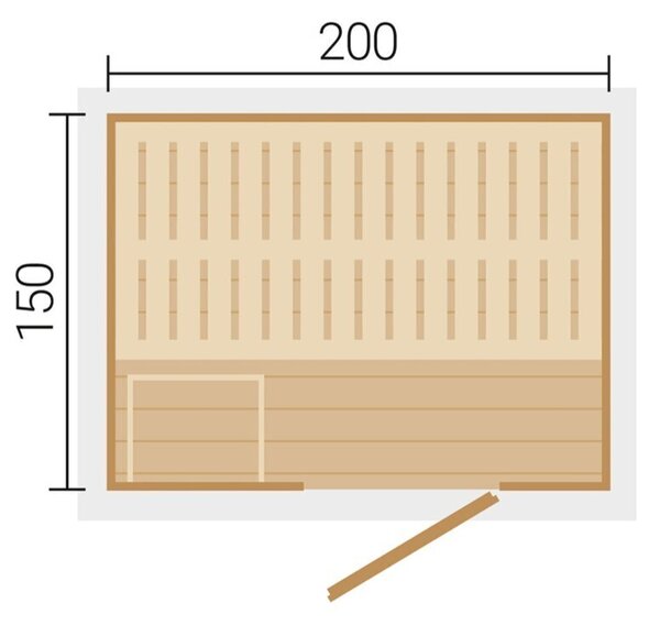 WEKA Sauna KAAPI 2 - šedozelená - outdoor sauna