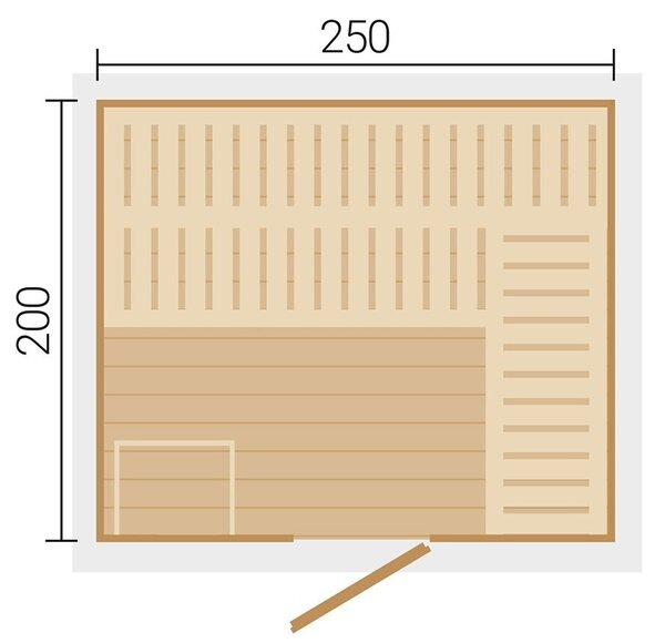 WEKA Sauna KAAPI 4 - šedozelená - outdoor sauna