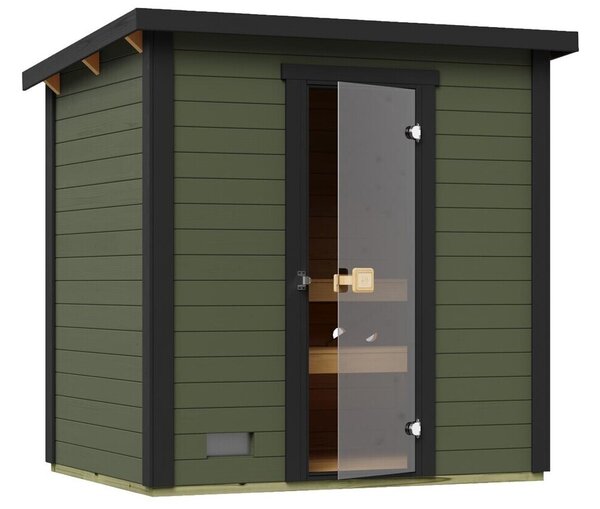 WEKA Sauna KAAPI 2 - šedozelená - outdoor sauna