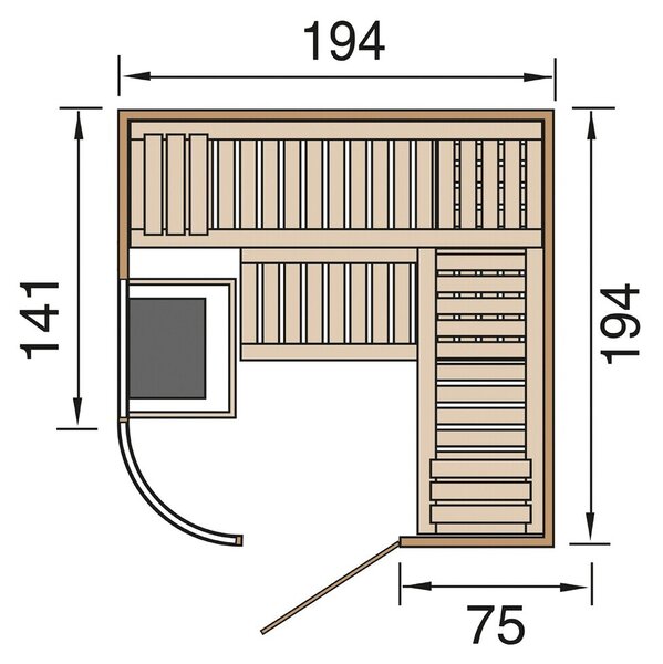 WEKA sauna SARA 1