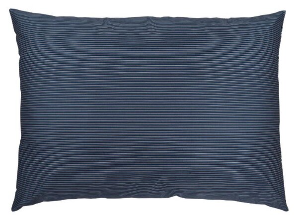 Povlečení SATÉN DESIGN kvítka+proužky tmavě modrá 140 x 200/70 x 90 cm