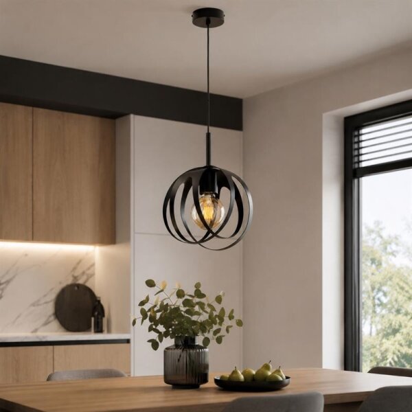 Lustr na lanku ASANI 1xE27/15W/230V černá