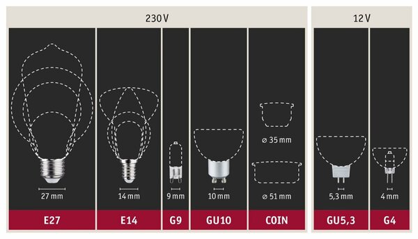 PAULMANN LED Globe 6,5 W E27 kruhové zrcadlo černá mat teplá bílá stmívatelné 286.82
