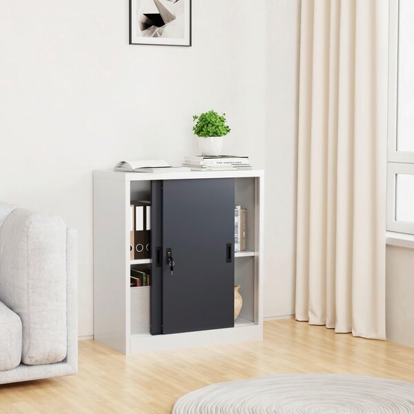 SKŘÍŇ NA ŠANONY, antracitová, bílá, 80/90/40 cm MID.YOU - Online Only kancelářský nábytek, Online Only