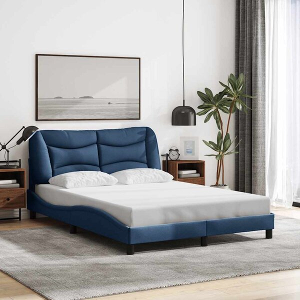 Rám postele bez matrace Hvar modrý 140 x 190 cm textil 3207771