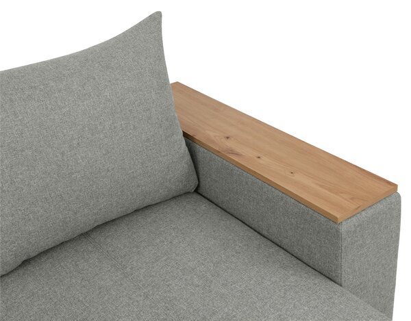 ROHOVÁ ROZKLÁDACÍ POHOVKA, textil, šedá MID.YOU - Rozkládací sedačky, Online Only